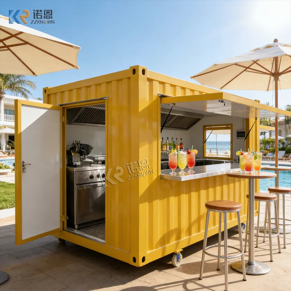 Chiosco Mobile for Food, Container for Cafeteria, Bar Multifunctional Mobile, Restaurant in Container with Kitchen