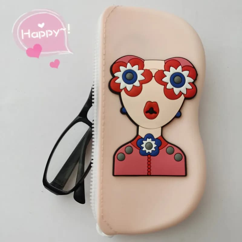 1 pz borsa per occhiali in silicone borsa per occhiali da sole portatile scatola di immagazzinaggio per occhiali da sole borsa per occhiali in silicone fai da te