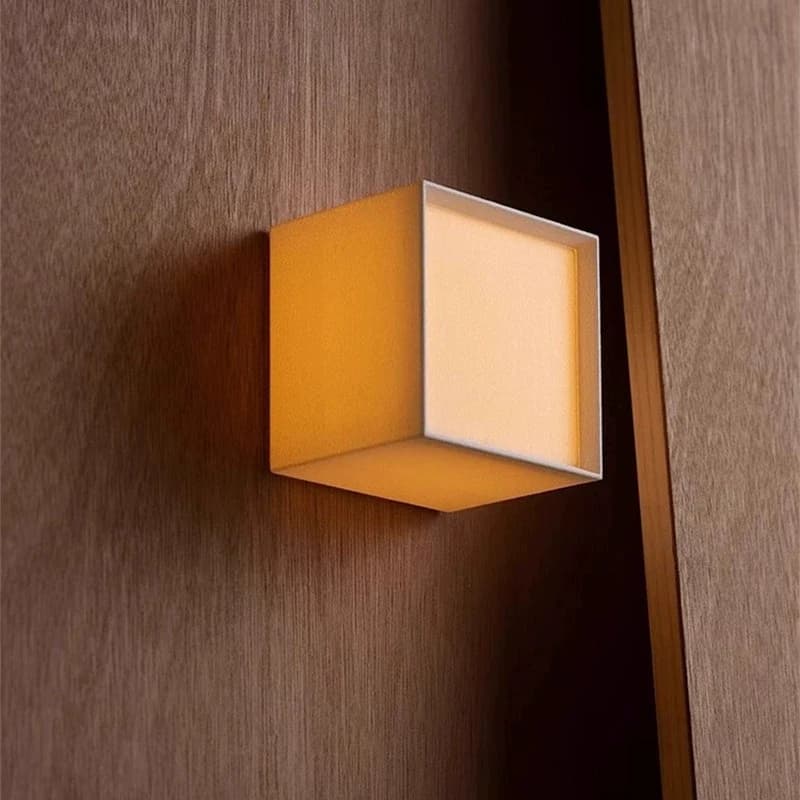 Lampade da parete per camera da letto in stile cinese Wabi Sabi Lampada in tessuto quadrato Lampade da parete per decorazioni per corridoio corridoio retrò giapponese