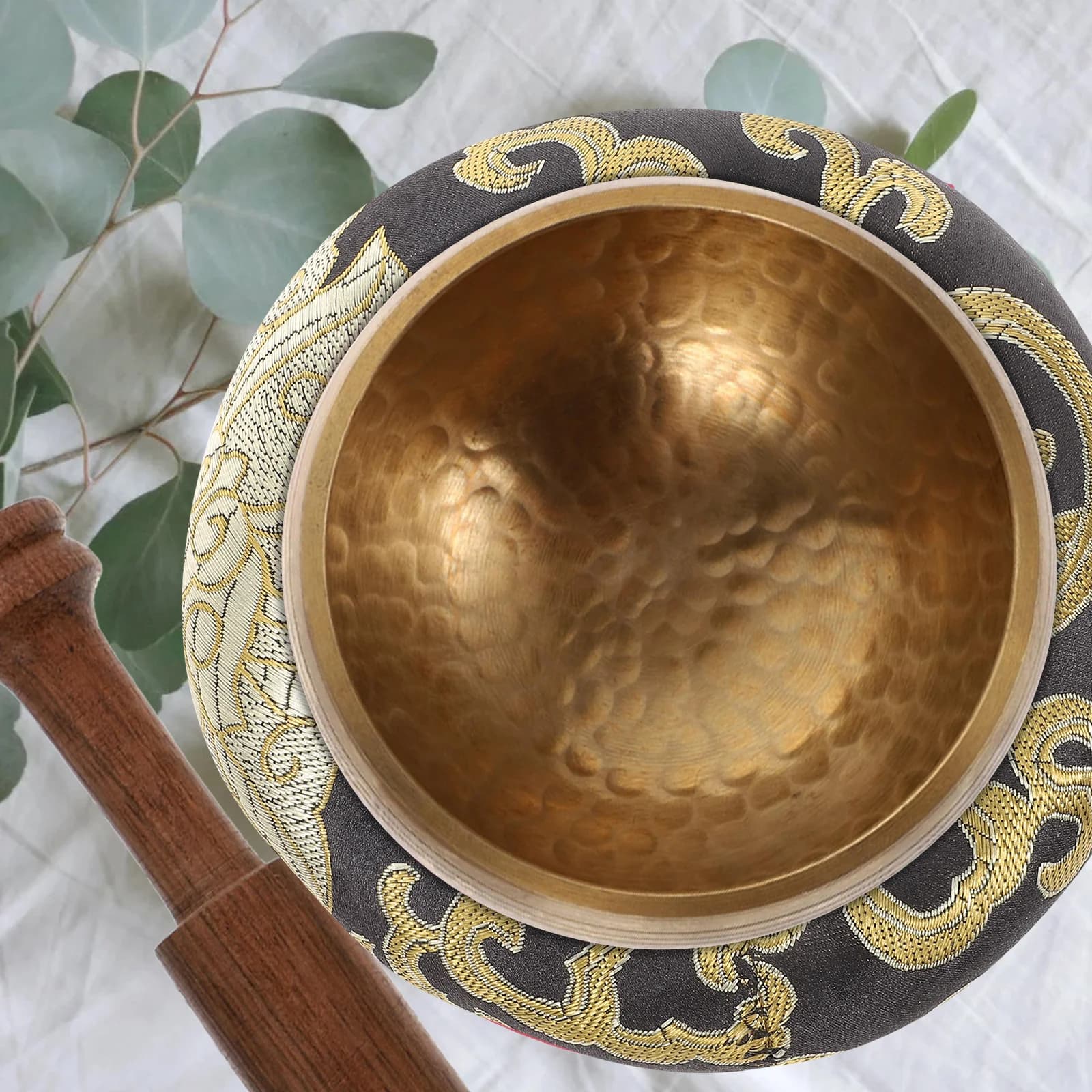 Tibetan Bell Mat Made in Nepal, in Premium Cotton Anti-slip, for Meditation, Yoga and Healing Practice