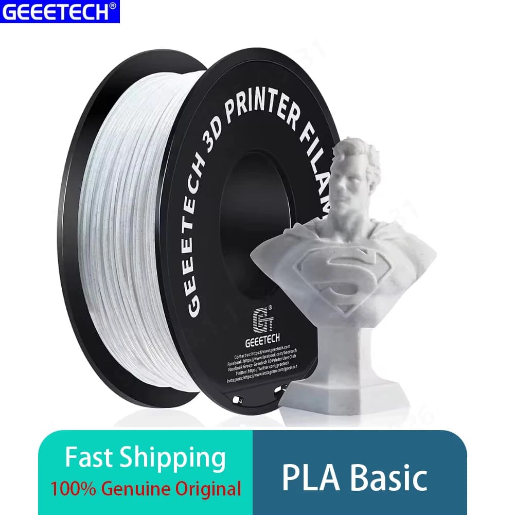 Geeetech PLA Filament 1.75mm 1kg Standard 3D Printing Material 0.03mm Tolerance multi-color Universal FDM Printer Fast Shipping