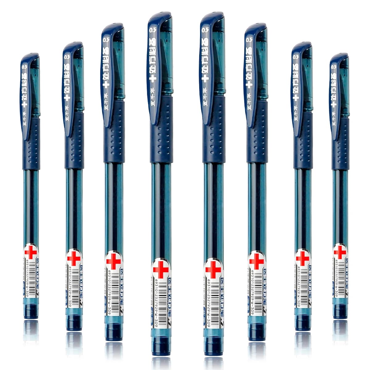 Penna a sfera da medico 0,5 mm Set di ricarica blu scuro Dottore Infermiere Scrittura con prescrizione Penna gel Cancelleria
