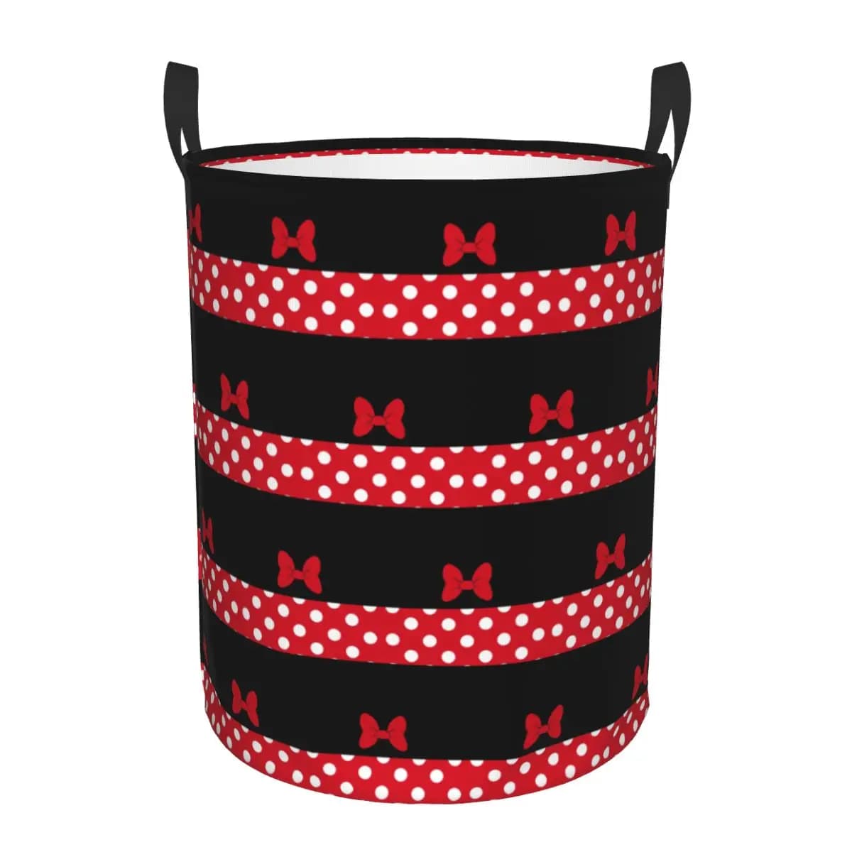 Cartoon Minnie Animated Foldable Bedlinen Basket Polkadots Dress Basket for kindergarten children toys storage bag