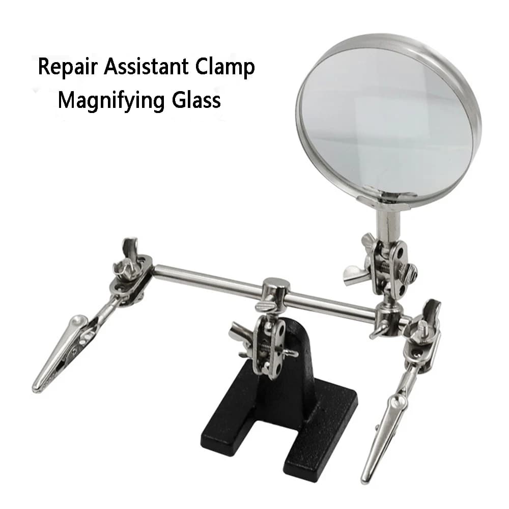 2.5X saldatura Clip ausiliaria lente d'ingrandimento saldatore elettrico circuito riparazione strumenti supporto ferro regolabile