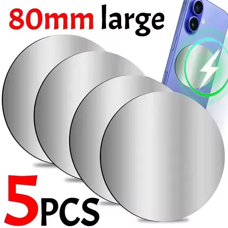 1-5Pcs Metal Plate Disk for Magnetic Car Phone Holder Thin Iron Sheet Sticker Disk for Tablet Desk Phone Car Stand Mount Round