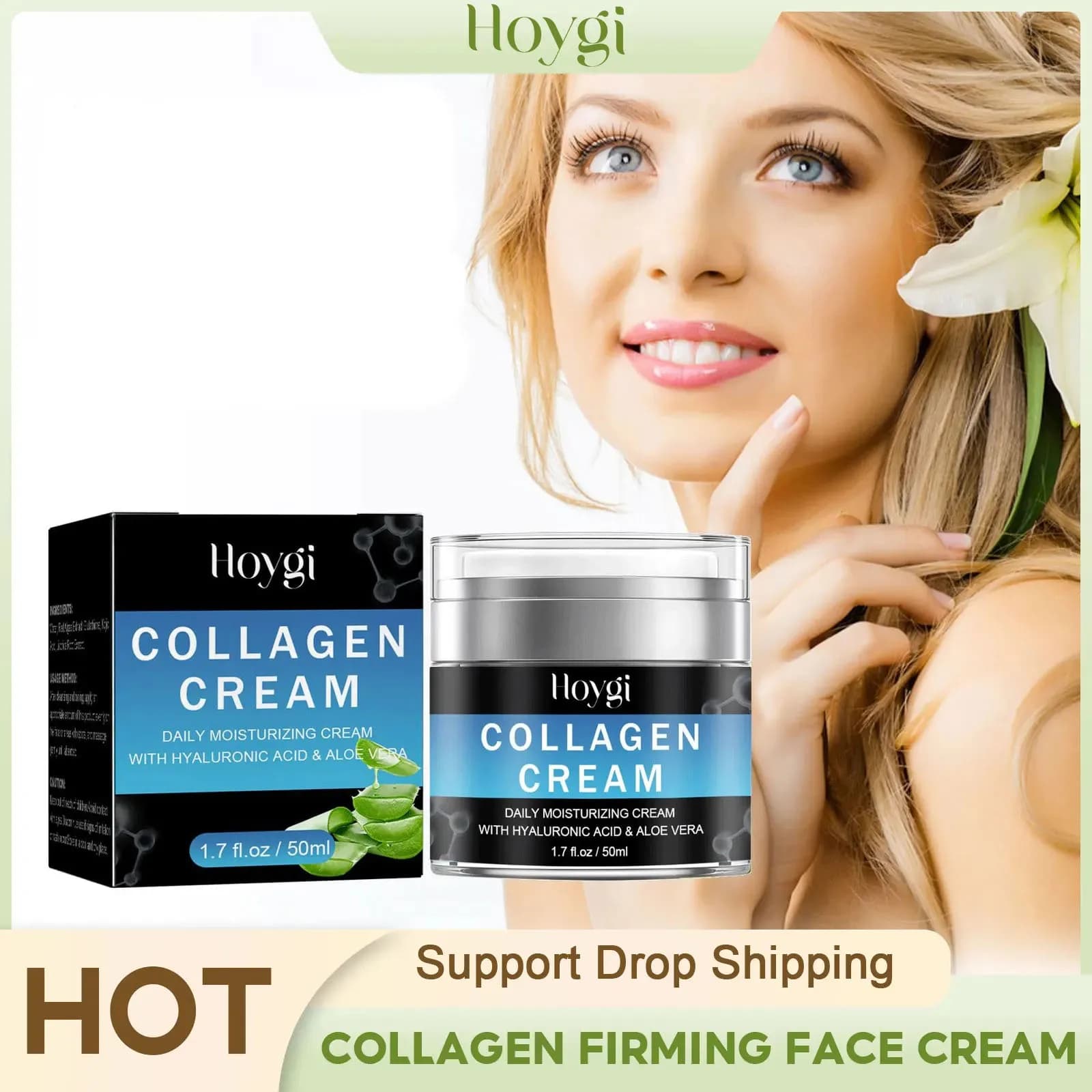 Crema al collagene Anti invecchiamento riduce la linea sottile rimozione delle rughe lisce rassodante protezione UV crema viso riparatrice nutriente schiarente