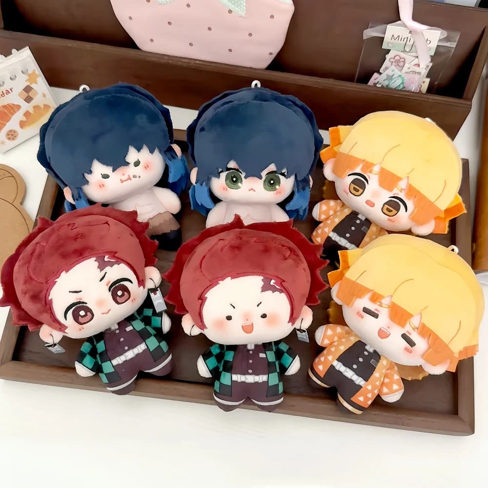 Nuovo in Stock: Peluche Anime Demon Slayer Zenitsu Agatsuma da 10 cm, Ciondolo per Zaino, Giocattoli e Regali