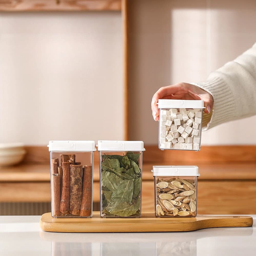 Scatola porta spezie con scomparti Contenitore per condimenti da cucina Barattoli ermetici per spezie al pepe