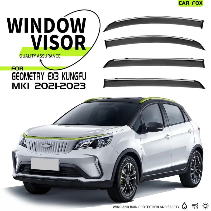 Per GEELY Geometria EX3 Kungfu Mucca Finestra di Automobile Visiera Tenda Parabrezza Finestra Laterale Pioggia Parasole Accessori Auto
