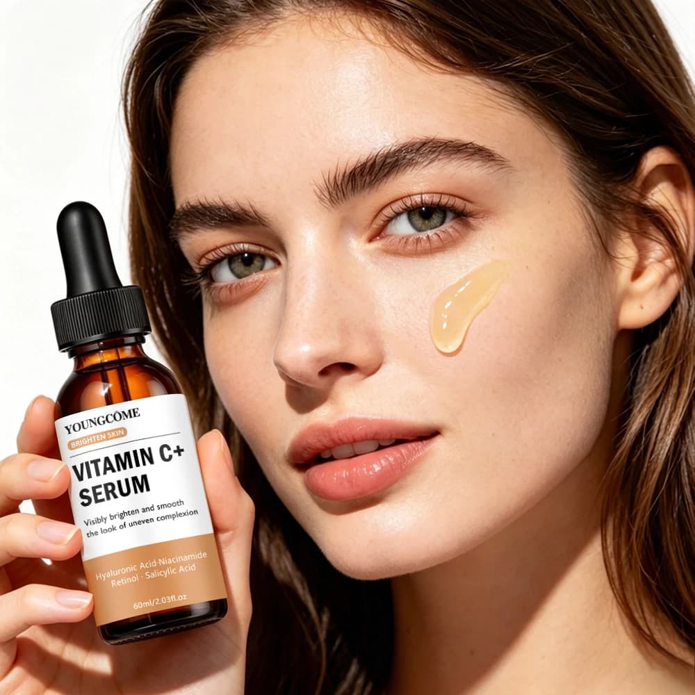 Facial Serum YOUNGCOME Vitamin C Serum with Hyaluronic Acid Niacinamide Retinol Salicylic Acid for Even Complexion Smooth Skin