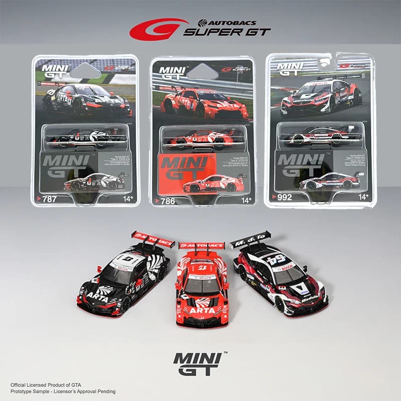MINIGT 1:64 Nissan Z GT500 Honda NSX GTR SuperGT Serie Diecast Diorama Collezione di modelli Giocattoli in miniatura 786 787 992 861 857