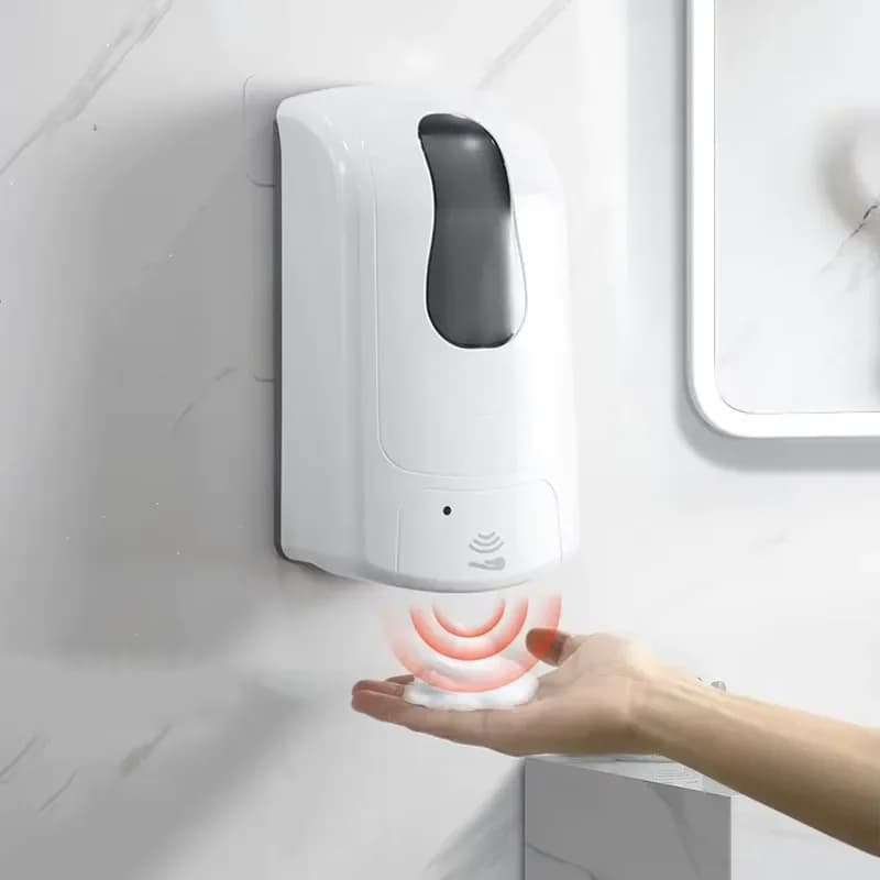 Automatic Wall Mounted Soap Dispenser 6 Pump Heads Eco Friendly Sensor Distance 2.8cm For Gel Shampoo Lotion Foam Commercial