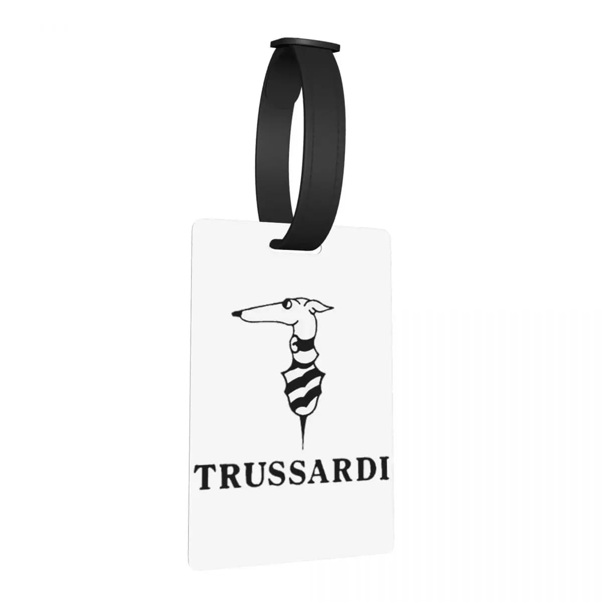 Etichette per Bagagli con Logo Trussardis, Accessori per Valigie, Tag per Bagaglio da Viaggio, Porta Etichetta con Nome e Indirizzo