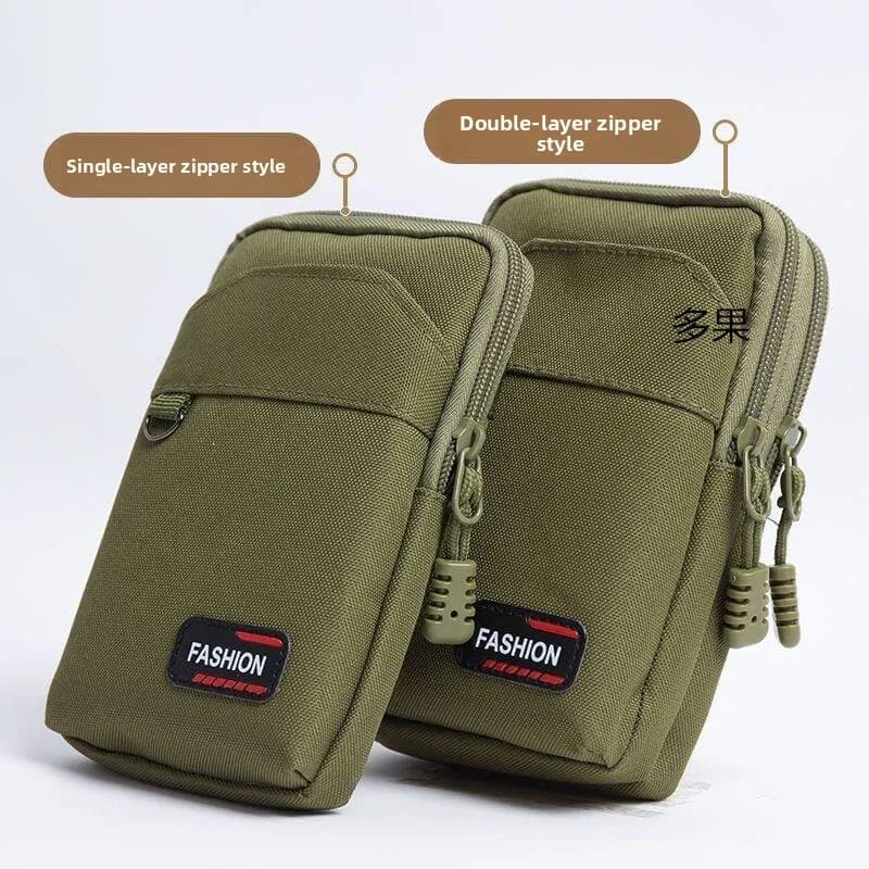 2026 New Waterproof Oxford Fabric Waist Bag Mobile Phone Bag Men's Belt Outdoor Running Bag Mountain Climbing Buckle