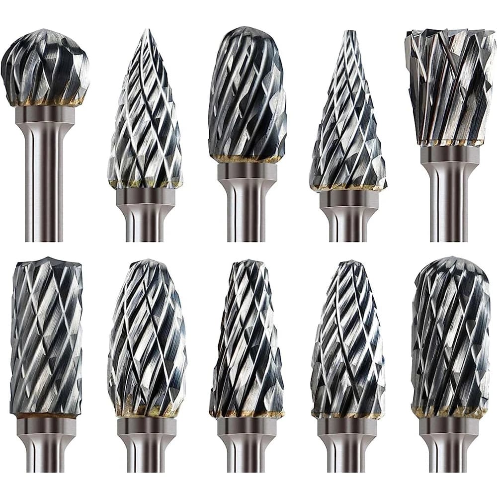 10PCS Durum Metal Brake Set Compatible with Dremel 1/8" Grinding Machine Tool Rotating Tips for Metal Cutlery Metal Grinding