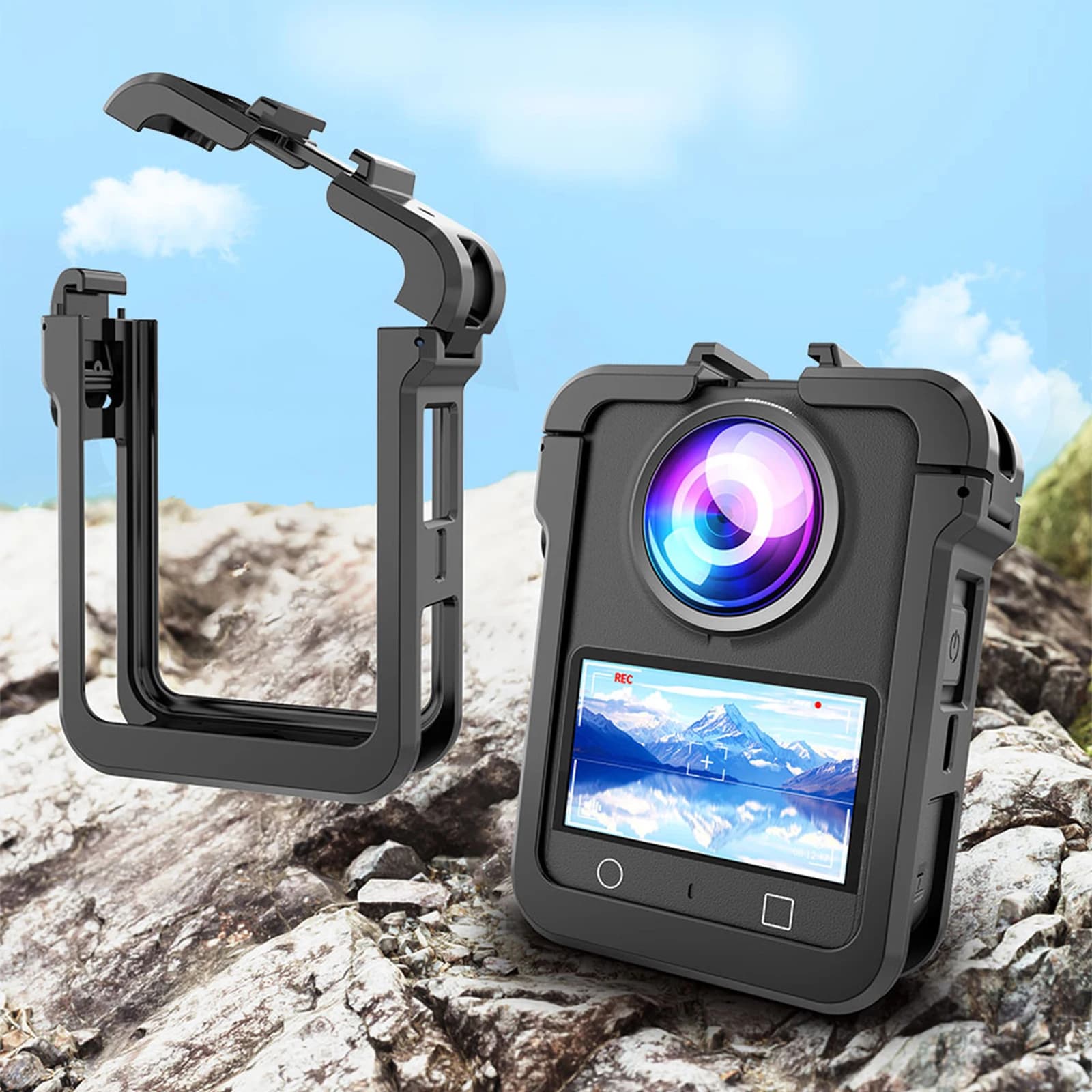 Camera Cage Magnetic Quick-Release Protective Frame Rabbit Cage for Osmo 360 Action Camera