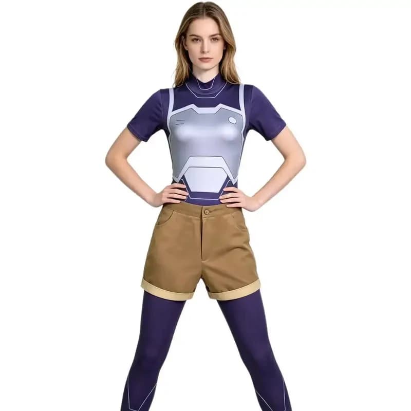 TYV55Anime Game Invincible Tech Jacket Zoe Cosplay costume Jumpsuit Shorts Wig Nice Stitching outfits Women Halloween party Rest
