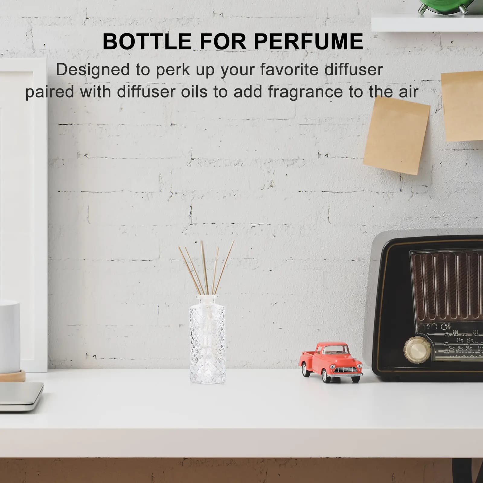 3 flaconi diffusori in vetro da 150 ml, contenitori trasparenti per aromaterapia, angoli arrotondati sicuri, fondo piatto, per decorazione della stanza, regalo