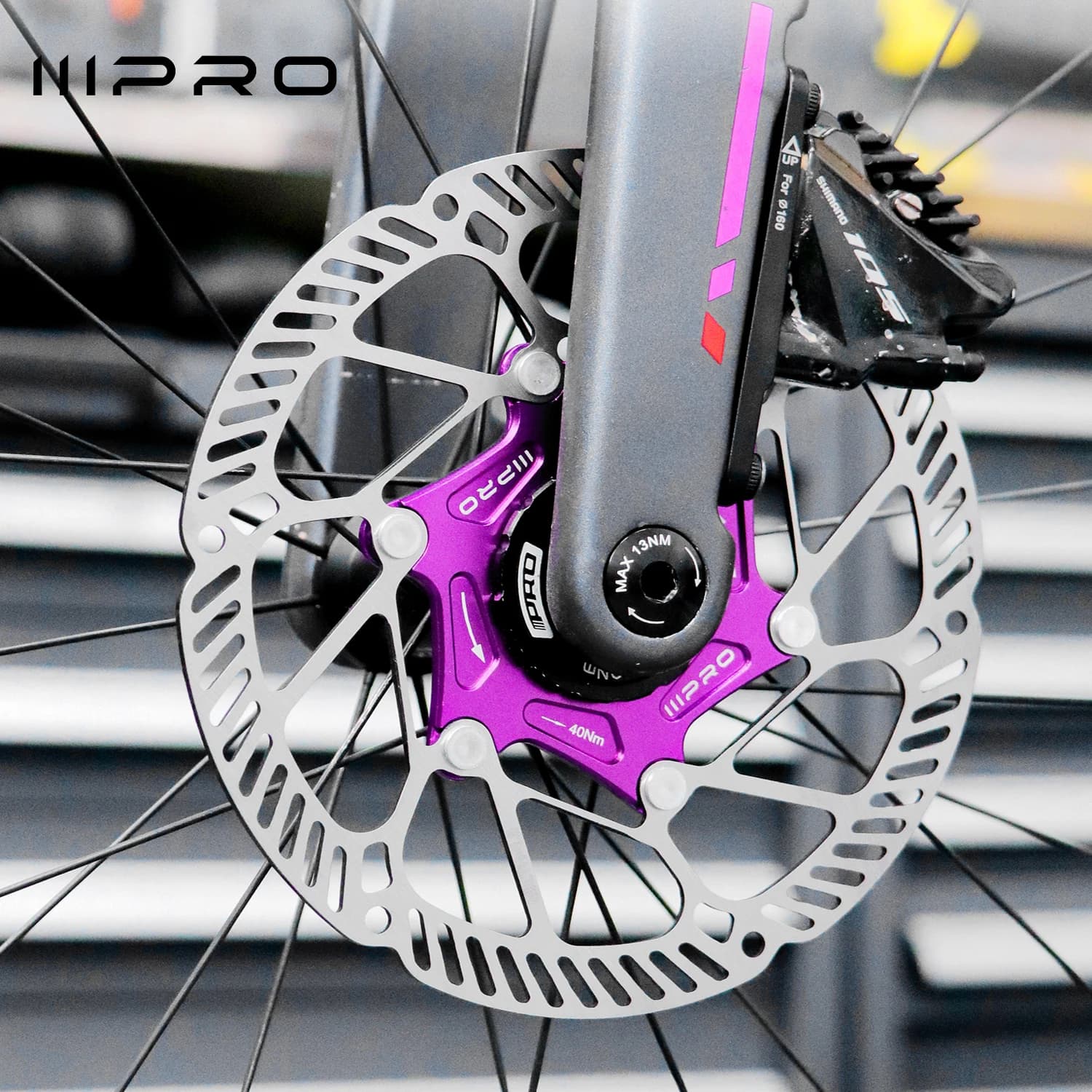 Disco freno flottante ultraleggero IIIPRO Center Lock per bicicletta, disponibile nelle misure 140/160 mm e in diversi colori.