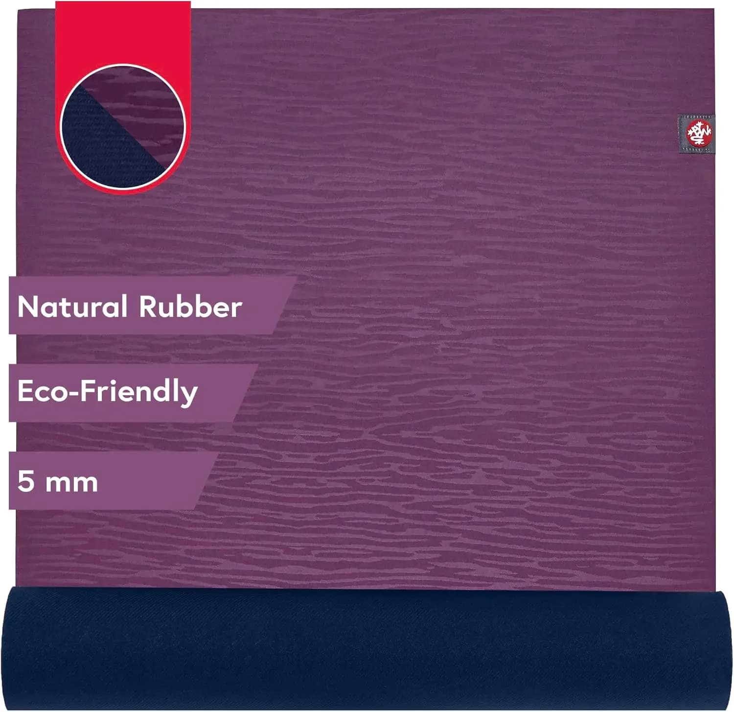 Tappetino Yoga Ecologico: Gomma Naturale, Morbido e Texturizzato, Non Tossico, Spessore 5mm