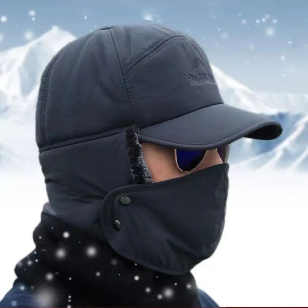 Cappelli Invernali Antivento, Berretto da Sci in Cotone Caldo con Protezione per le Orecchie, Maschera con Paraorecchie, Balaclava Spessa per Uomini e Donne