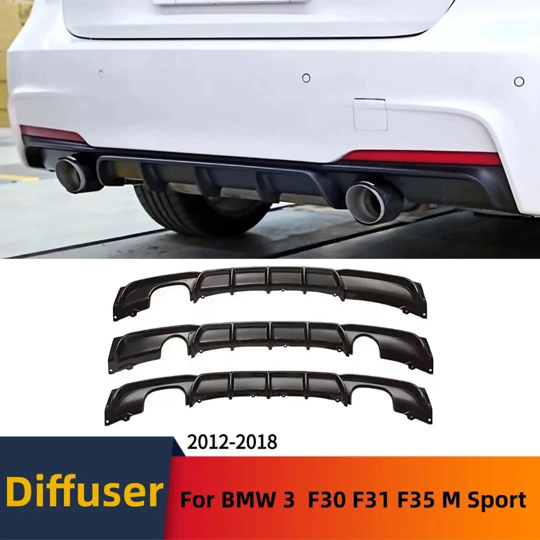 Diffusore Posteriore per Paraurti, Accessori Tuning per BMW Serie 3 F30 F31 F35 320i 335i M Sport 2012-2018