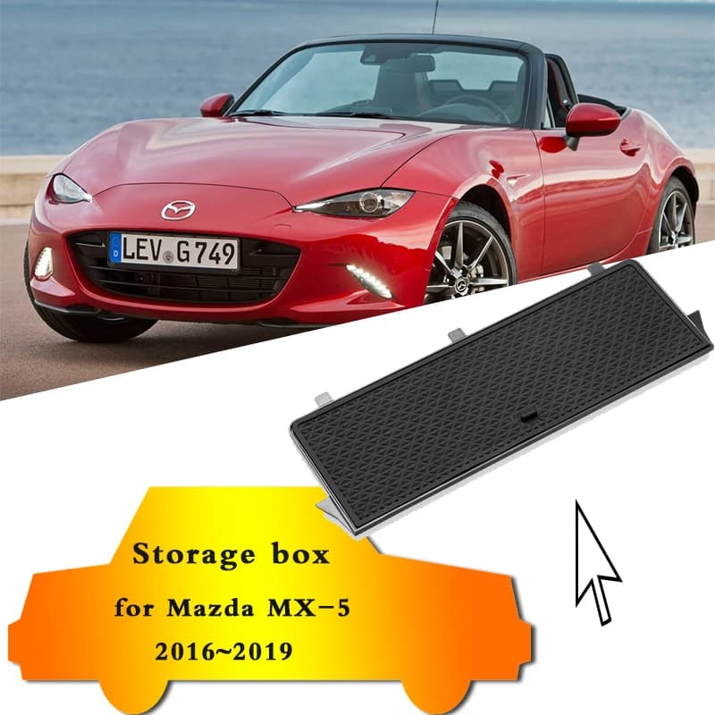 Vassoio organizer per console centrale per Mazda MX-5 MX 5 MX5 ND 2016 ~ 2019 Accessori per auto Organizzatore Bracciolo Contenitore per pallet