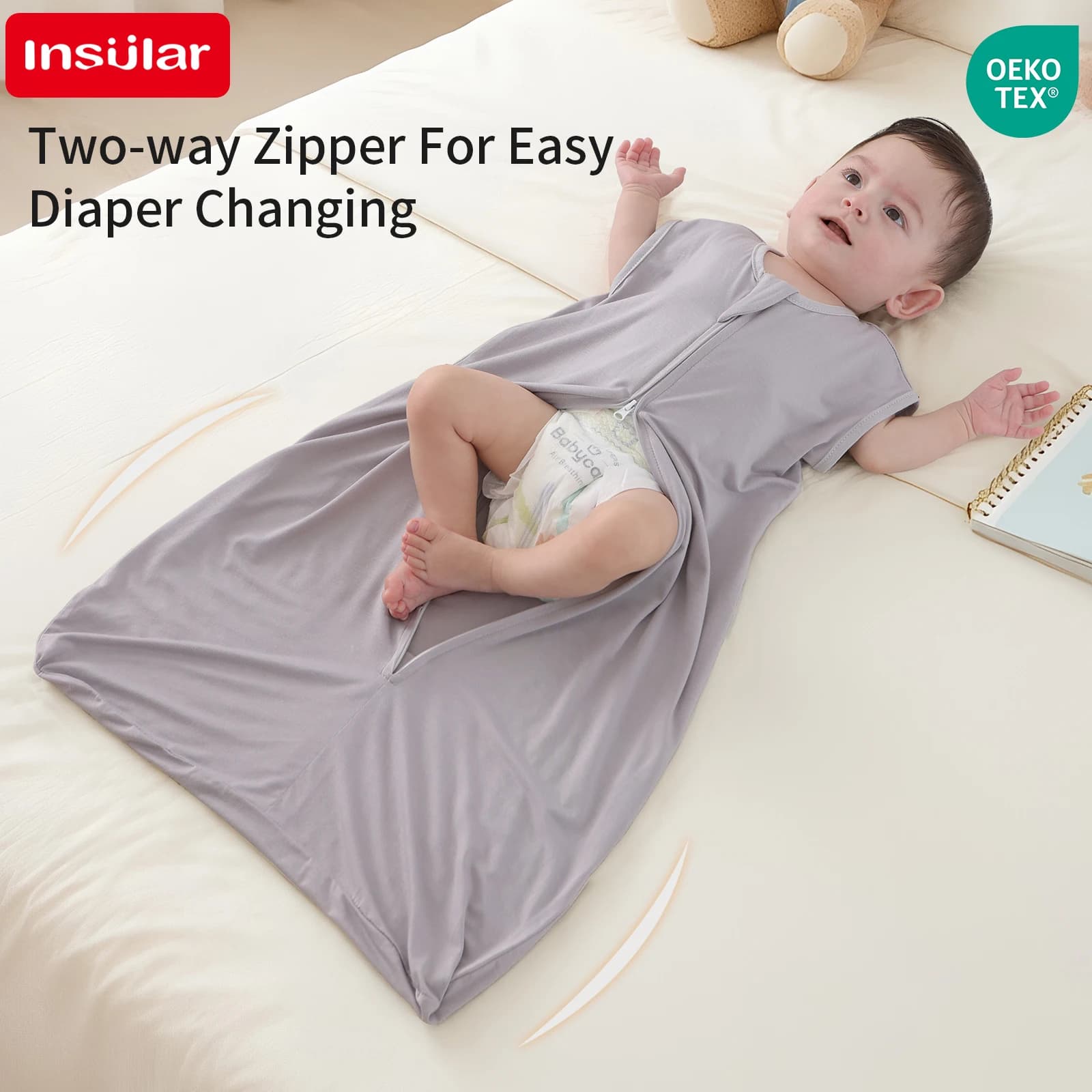 Sleeveless Vest Baby Sleeping Bag Cotton Thin Breathable Pajamas Anti-Kicking Cocoon for Newborn Envelope Sleep Sack Bedding