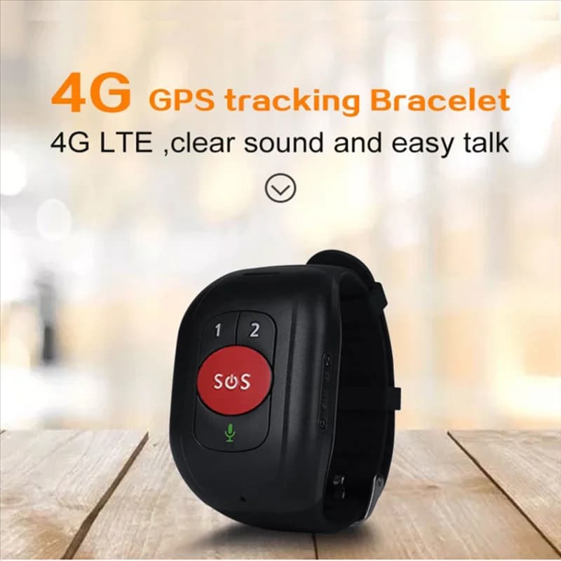 ABLD Anziani 4G SOS Orologio GPS Tracking Bracciale Bracciale Allarme di emergenza Monitoraggio GPS Frequenza cardiaca Monitor della pressione arteriosa-B