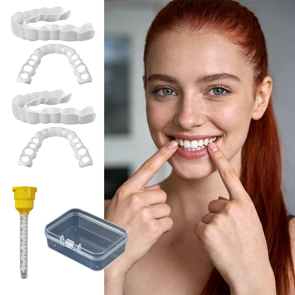 Nuove Faccette Dentali Speciali per Eventi Sportivi, Riutilizzabili, Sbiancamento Istantaneo per Sorriso Luminoso, Ideali per Foto H2931