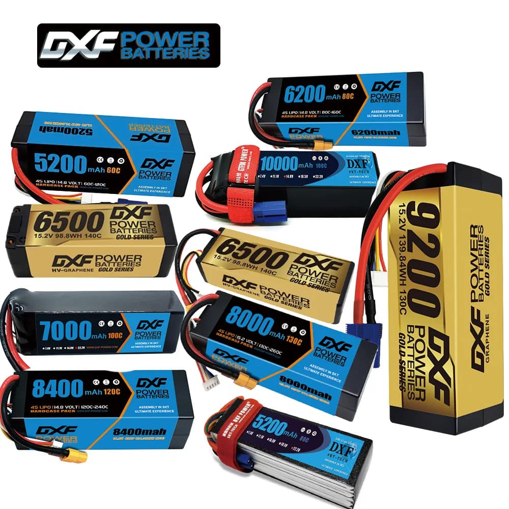 Batteria Lipo DXF 2S 3S 4S 6S HV 3300mAh 4200mAh 5200mAh 6200mAh 6500mAh 7000mAh 8000mAh 8400mAh 9200mAh 10000mAh per auto Drone