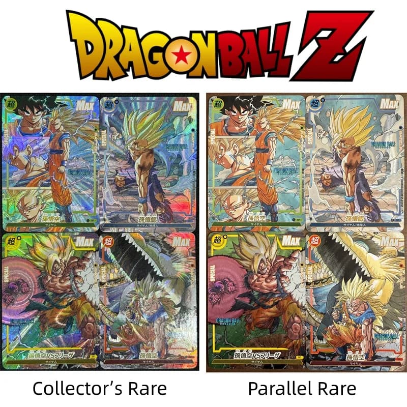 Set di 4 Carte Collezionabili Dragon Ball, Serie Son Goku, Carte Pieghevoli Flash DIY, Carte da Gioco Anime Son Gohan, Regalo per Collezionisti