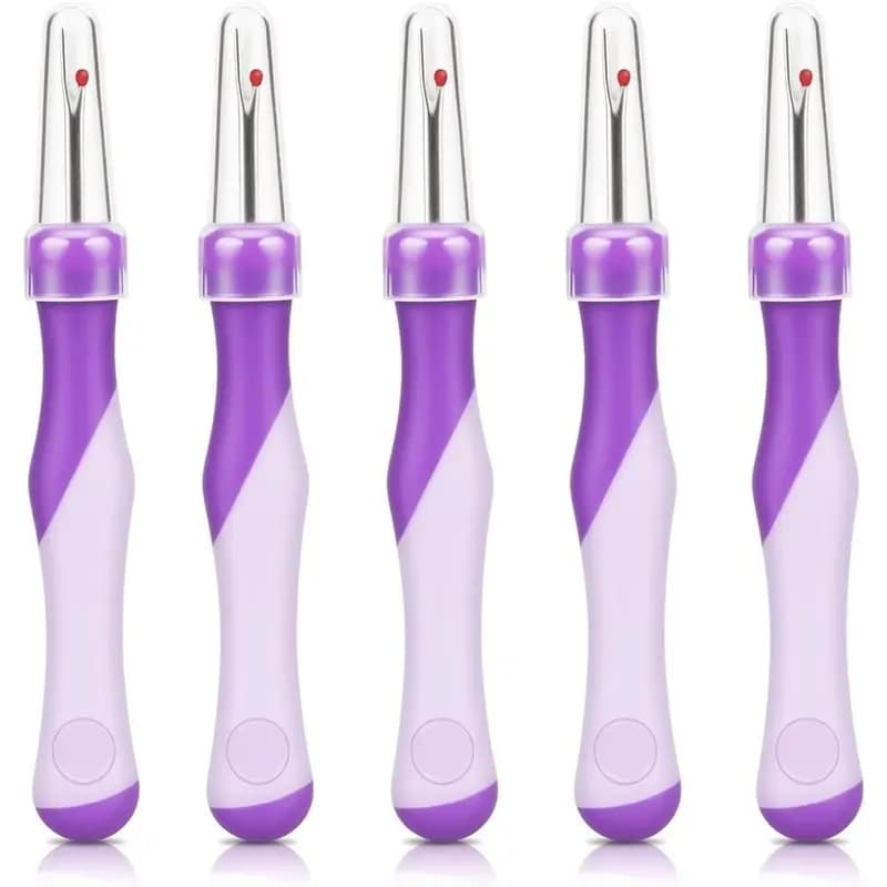 AB34-Ergonomic Non-Slip For Handle Seam Ripper 5-Pack Needle And Thread For Sewing, For Hand Sewing, Knitting