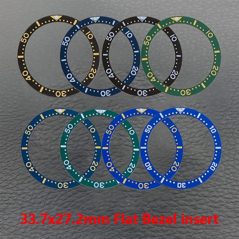 33.7 mm SKX013 Ceramic bezel ring Mod suitable for SKX013 watch case Flat ceramic bezel insert Spare parts for men's divers watches
