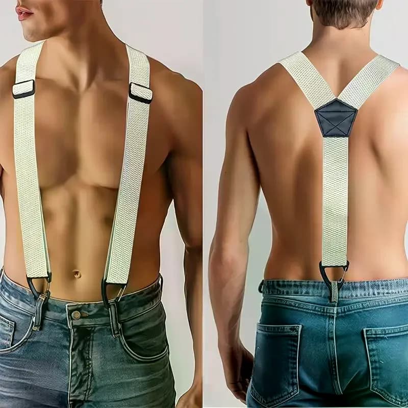 Tactical Hidden Suspenders for Men Heavy Duty Y Back Comfortable Wear Under Clothes for Work Hiking Daily Use