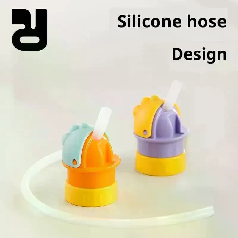 Coperchio per bottiglia con cannuccia con valvola anti-sippio per bambini, calibri staccabili da 2,8 cm/3,5 cm per bottiglie d'acqua potabile