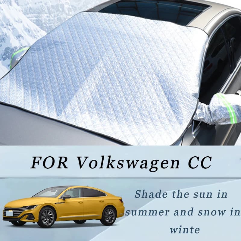 Copertura per parabrezza parasole per auto addensata ora con 5/9 magneti Protezione UV Anti neve Luce solare per Volkswagen CC