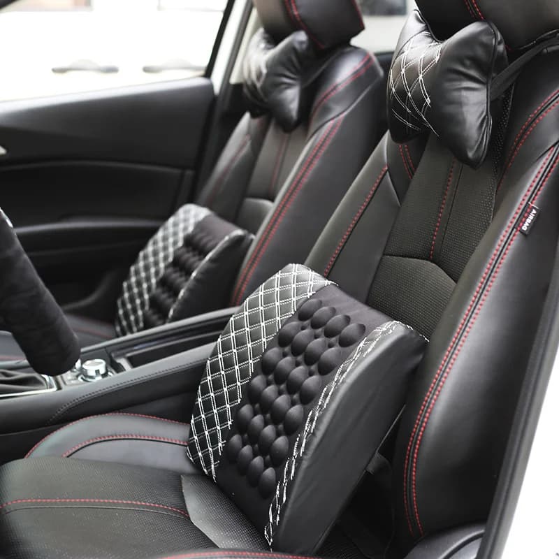 Massaggio per auto elettrica Cuscino di supporto lombare Cuscino per il collo dell'auto Sedile per la testa Cuscino per lo schienale del sedile automatico Poggiatesta per la vita Supporto di sicurezza