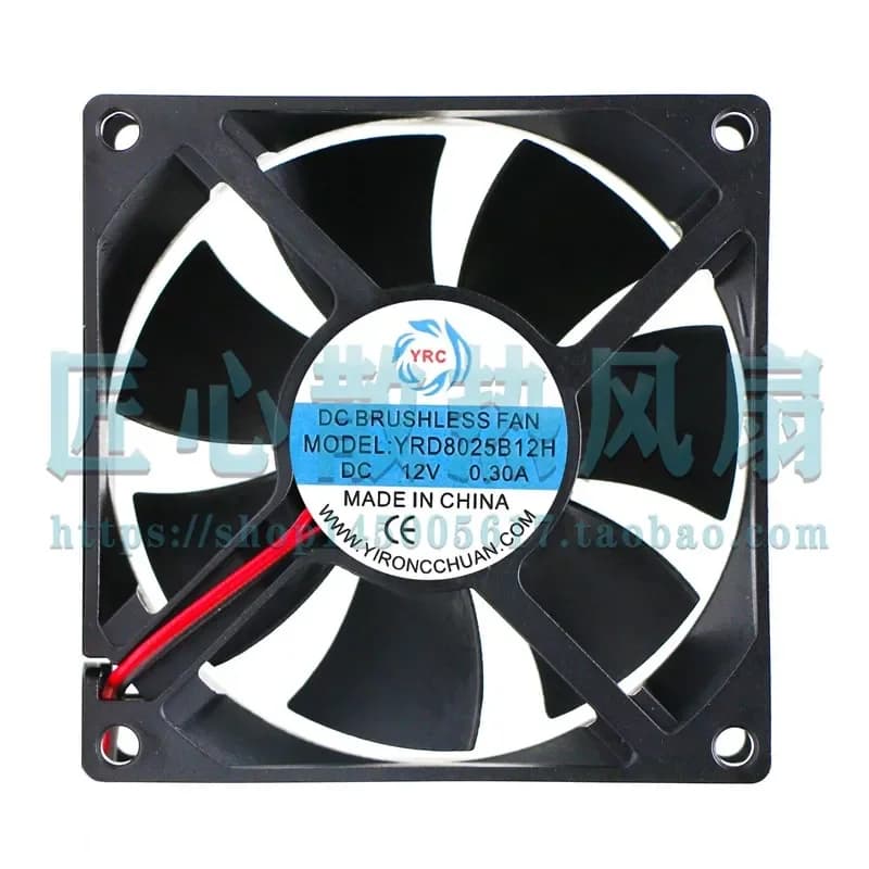 YRC YRD8025B12H DC 12V 0.30A 80x80x25mm 8cm Cooling Fan for Computer Server Power Supply