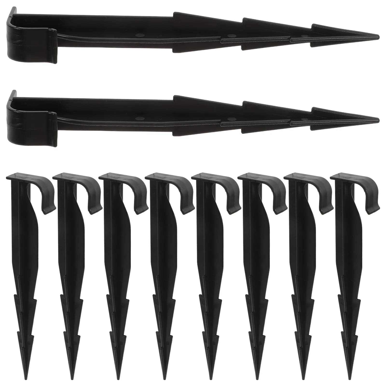 50Pcs Irrigation Hose Support Stakes Barbed Ground Stakes Drip Tube Holder Lawn Garden Watering System Parts Flower Bed Stake