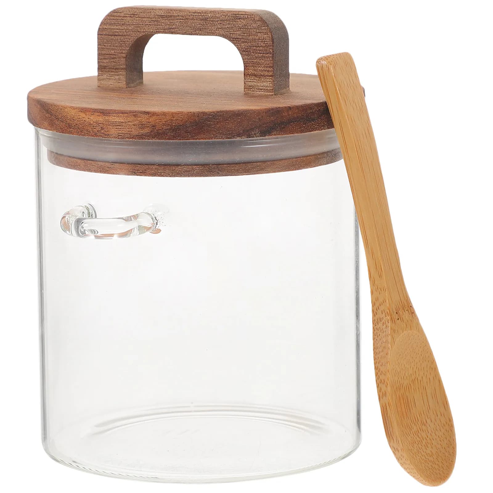 Set di Barattoli Ermetici Professionali per Condimenti, Contenitori in Vetro con Cucchiaio per Cucina, Casa e Ristorante, per Zucchero e Spezie