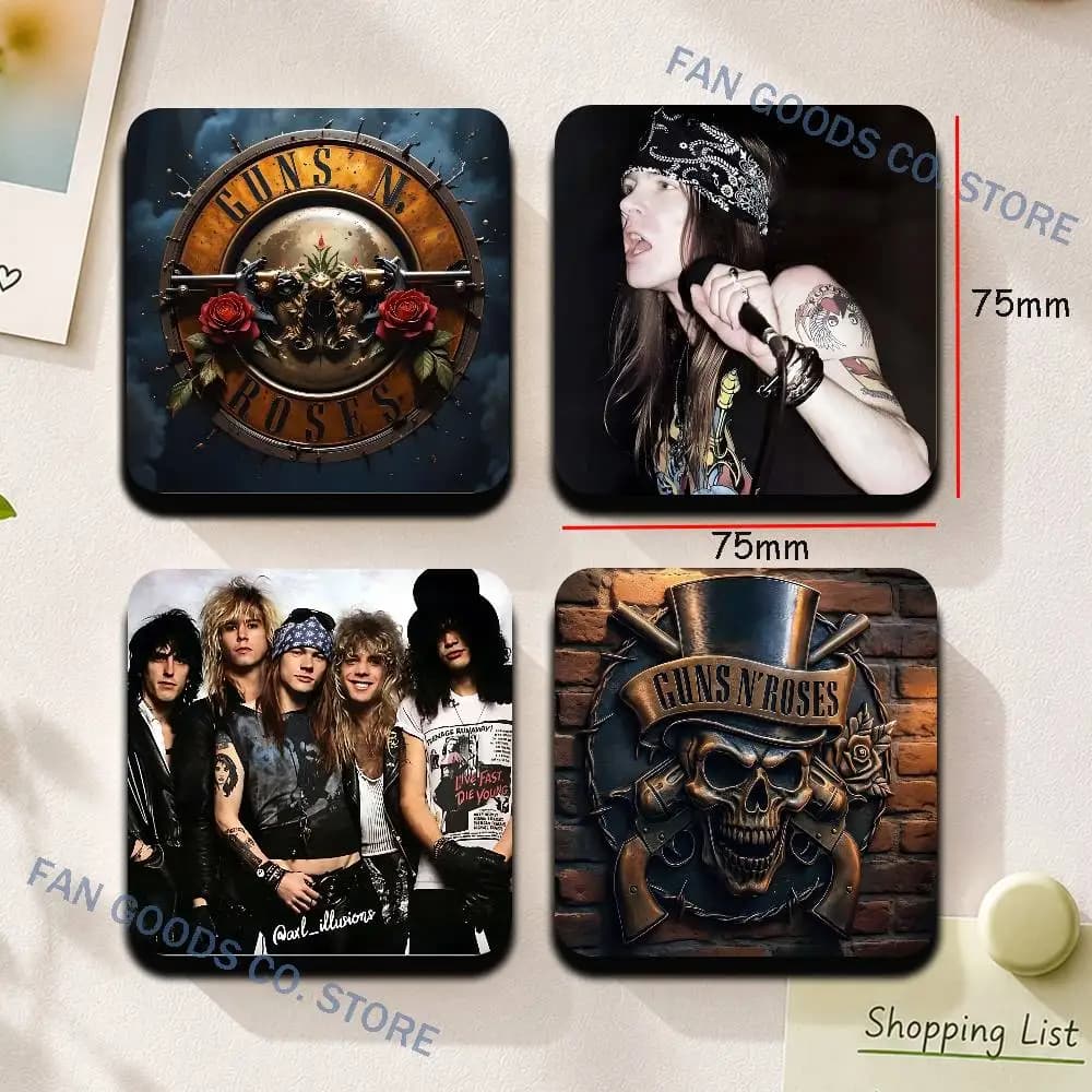 Band G-Guns N Roses Cute Cartoon Anime Refrigerator Magnets Soft Magnetic Heat Transfer Refrigerator Magnets Gift