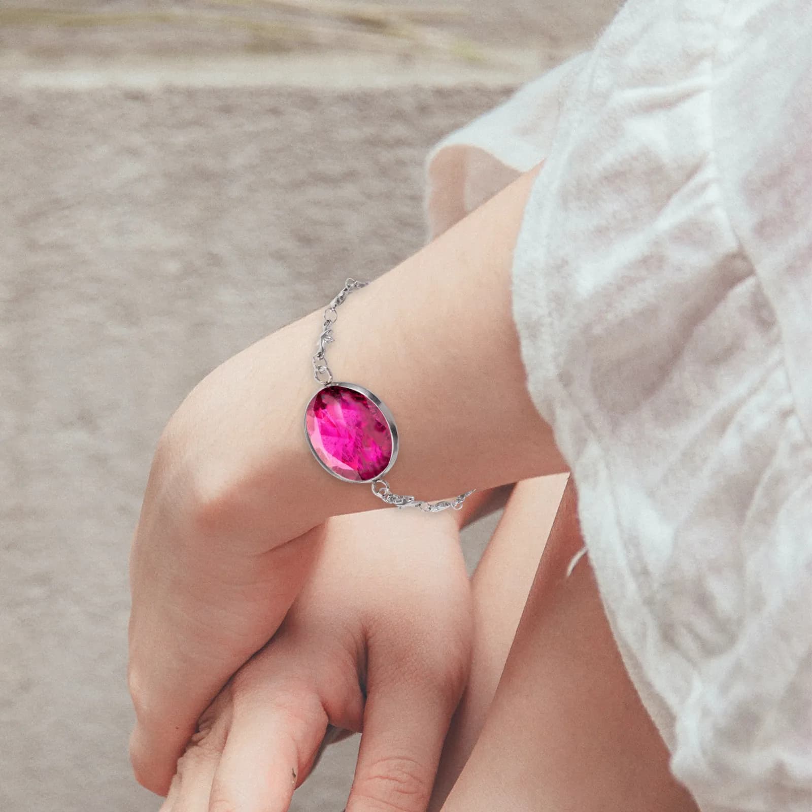 Adjustable Star Bracelet for Women DIY Jewelry Making Bezel Tray Blank Charm Bracelet Chain Elegant Comfortable Rustproof Daily