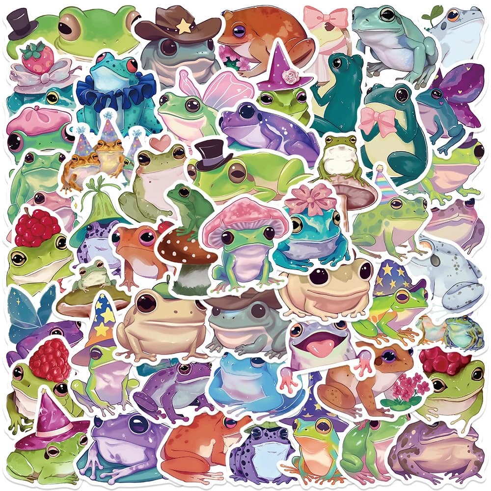 10/30/50pcs Cute Cartoon Forg Adesivi Kawaii Animale Graffiti Adesivo FAI DA TE Cancelleria Bagagli Telefono Del Computer Portatile Decalcomanie Impermeabili regalo