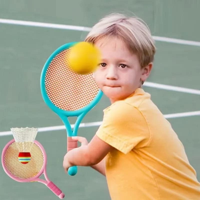 Set di racchette da tennis e badminton per bambini - Racchetta sportiva leggera per esterni Attrezzatura da tennis e badminton portatile per bambini