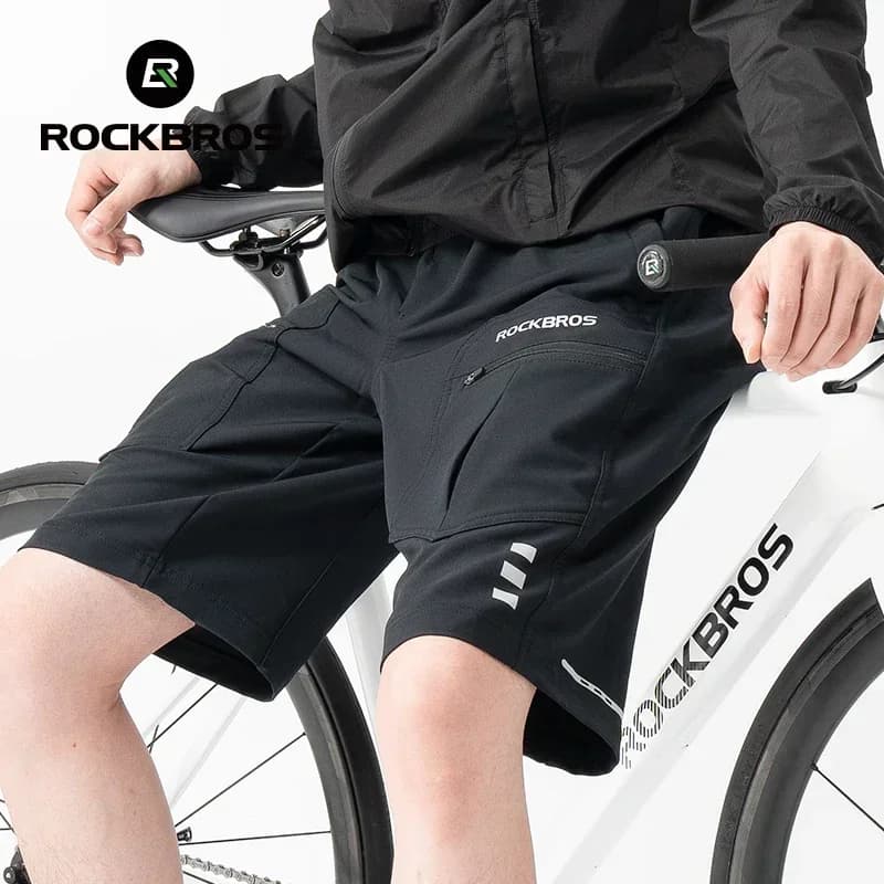 ROCKBROS Running shorts Unisex casual shorts Fashion with separable intimate shorts Shorts outdoor light fishing shorts