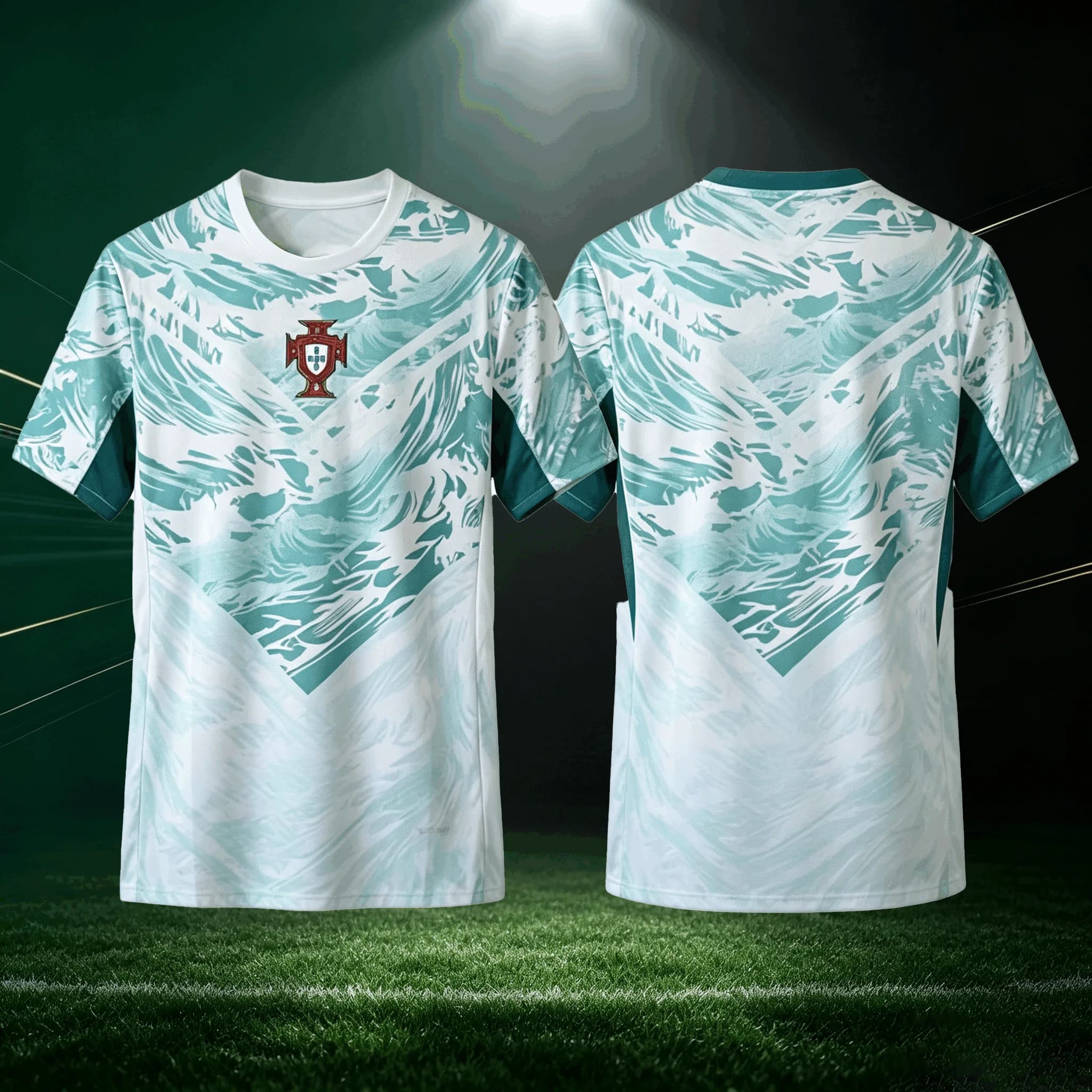 Portuguese Football Shirt 3D Printed Breathable Quick Drying Sports Shirt Training Suit Men's Short Sleeved T-shirt Women's Tee