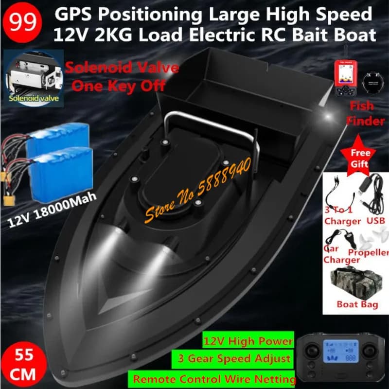 Smart Pull Net Barca da pesca telecomandata ad alta velocità 500M 99GPS Ritorno automatico Sgancio Velocità Regolazione Velocità fissa Crociera Bait RC Barca