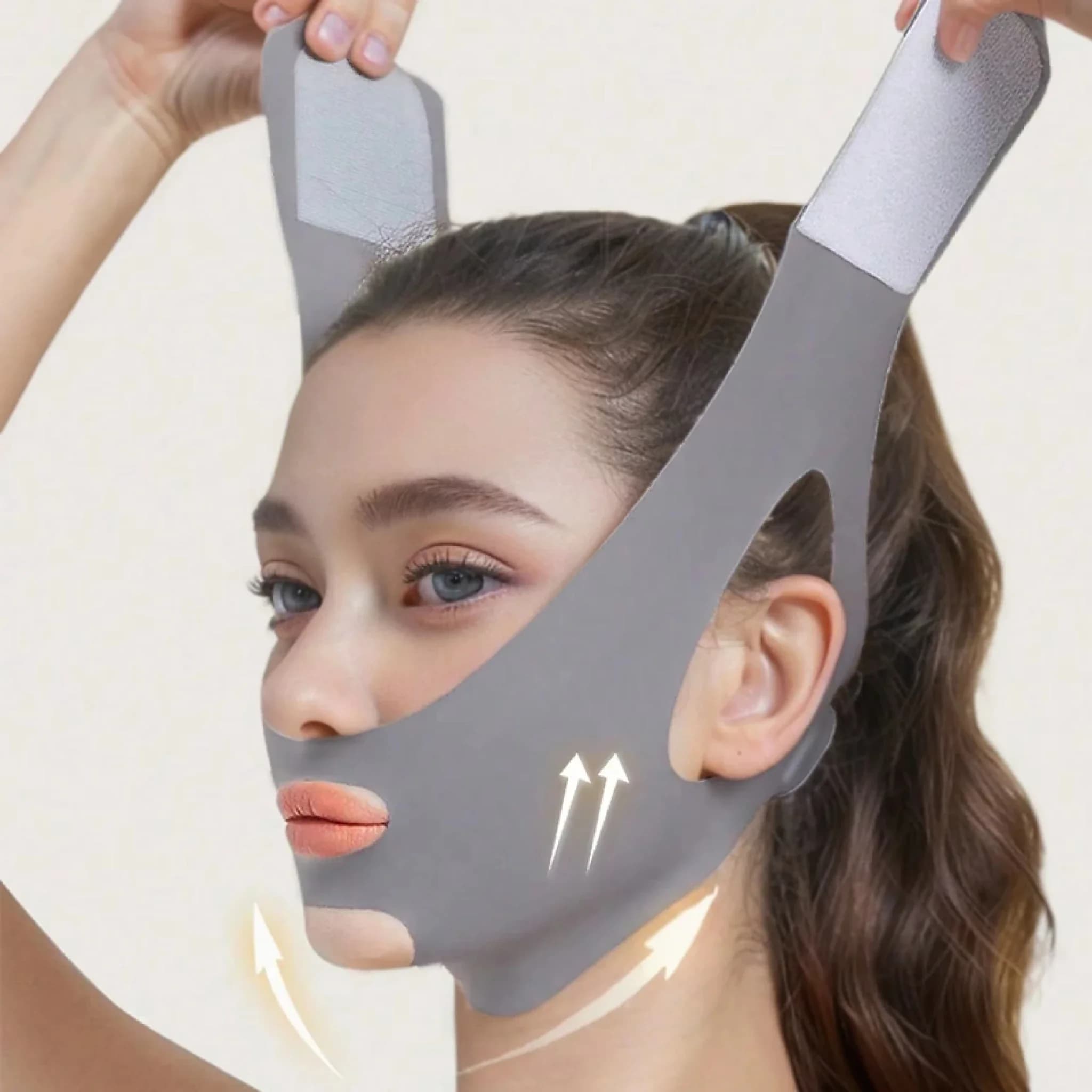 Maschera per benda notturna da donna da 1 pezzo per l'uso quotidiano, la maschera per dormire a forma di V è perfetta per l'uso tanto durante dormire e rilassarsi a casa