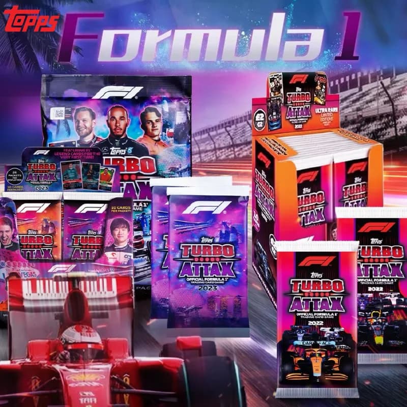 Genuine 2023 Topps F1 Turbo Attax Mega Tin AU Collection Card Surprise Set Hamilton Max Verstappen Autograph Card Birthday Gifts